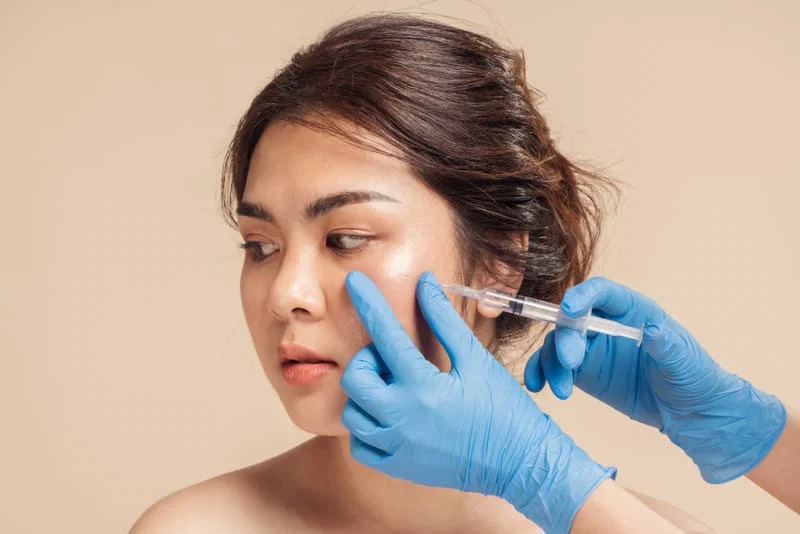 Hyaluronic acid skin booster injections