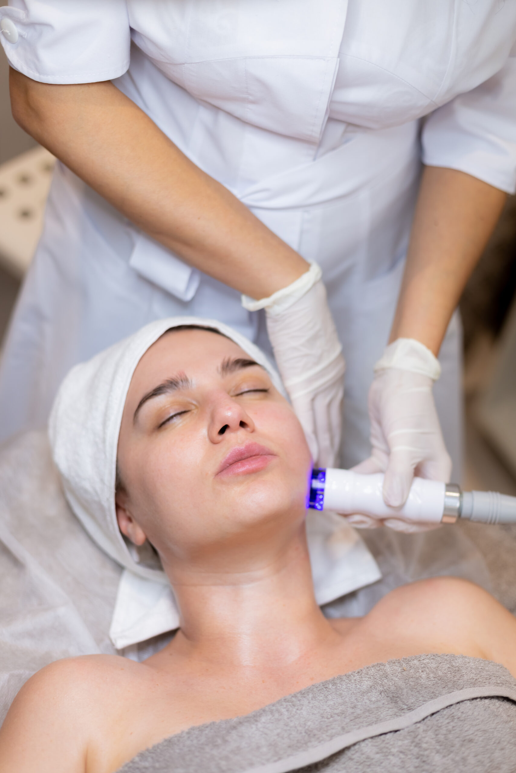 Laser skin therapy procedure